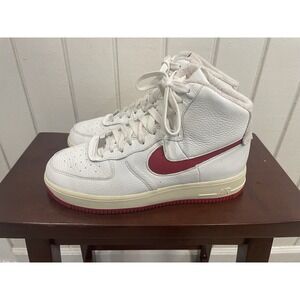 Nike Women's Sz 10.5 Air Force 1 Sculpt Summit White Gym Red AF1 High DC3590 100